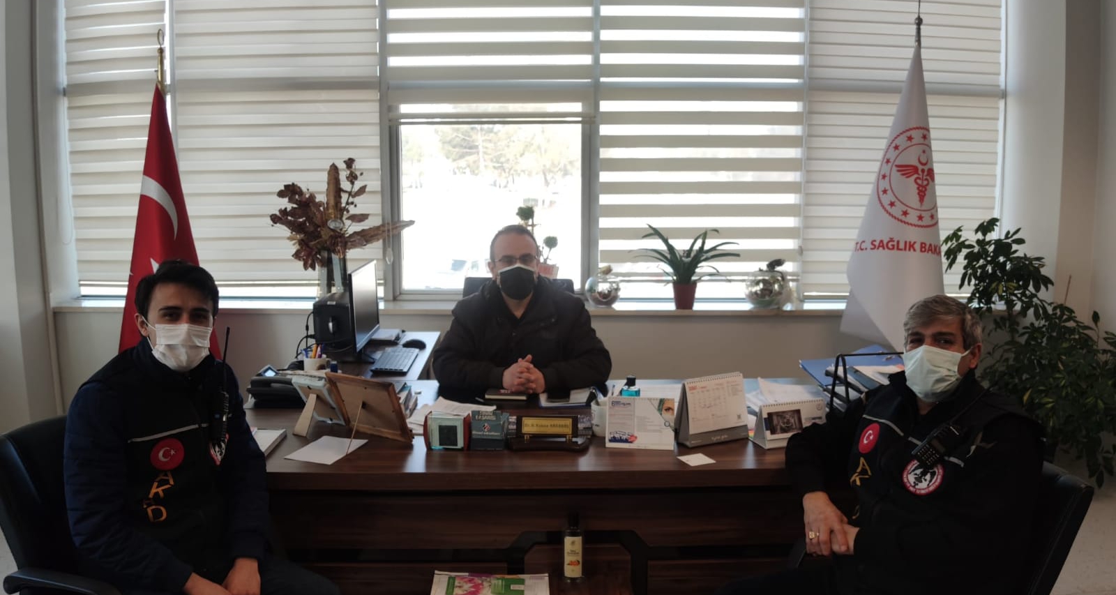 112 Acil Çağrı Merkezi  Müdürü Dr Hüseyin Hakan karakaş beyi ziyarette bulunduk