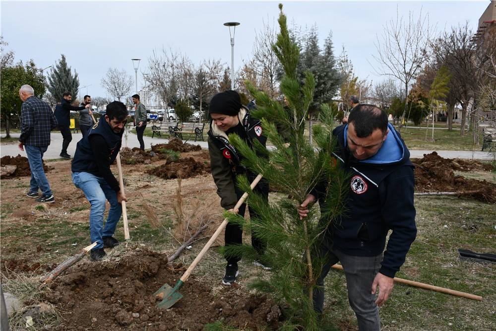 Gazi Yaşargil E.A. Hastanesinin Etrafına Sayın Vali Yardımcımız Fatih Ayaz ile Orman İşletme Müdürlüğüyle Hastane Başhekim ile Fidan Ektik