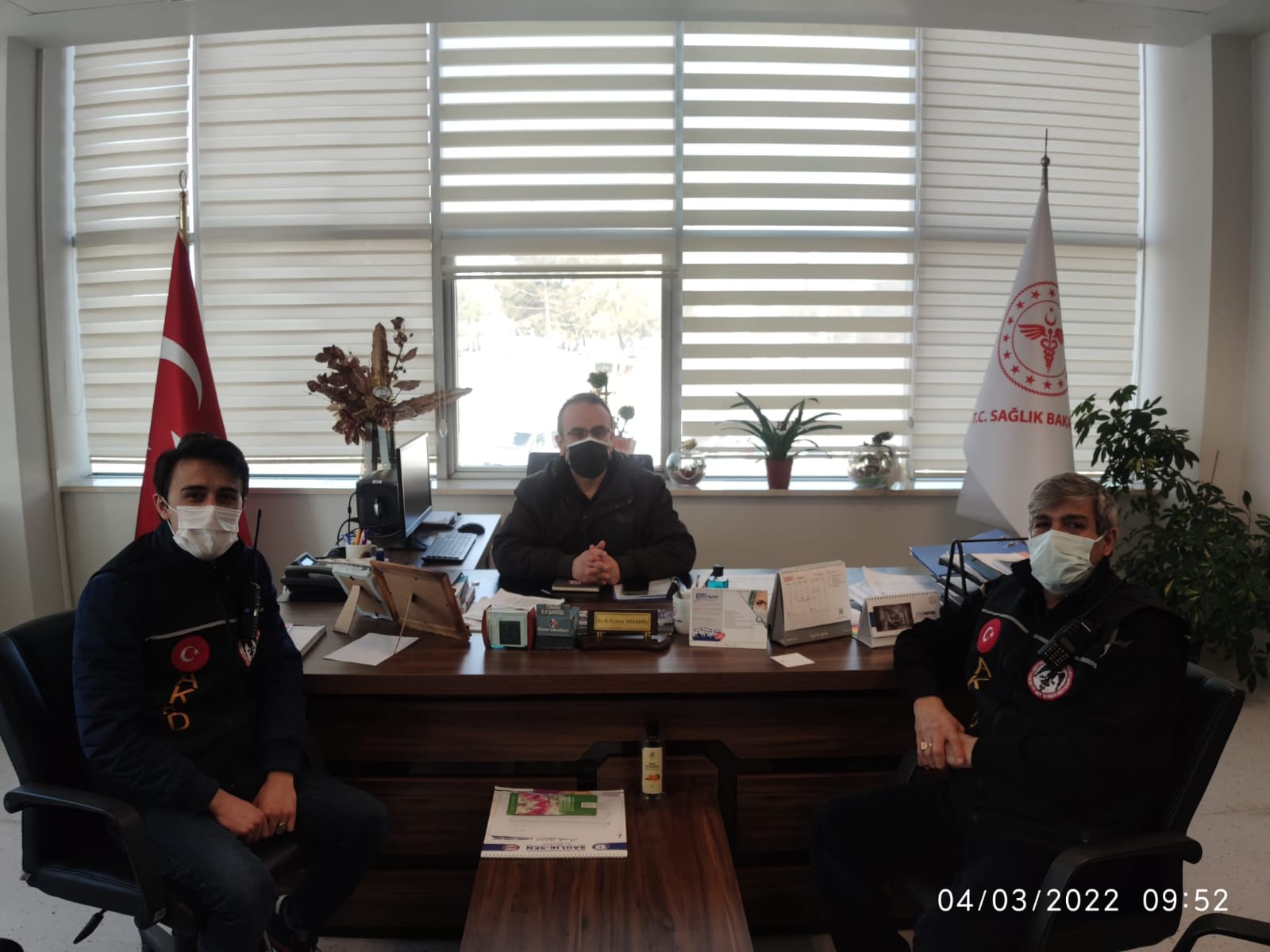 112 Acil Çağrı Merkezi  Müdürü Dr Hüseyin Hakan karakaş beyi ziyarette bulunduk